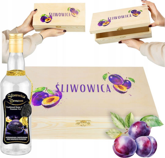 Κουτι Slivovica + Διακοσμητικο Μπουκαλι Slivovica Ξύλινο Κουτί