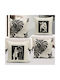 Aberto Design Dekorativer Kissenbezug Schwarz-Weiß 43x43cm