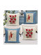 Aberto Design Dekorativer Kissenbezug Mehrfarbig 43x43cm