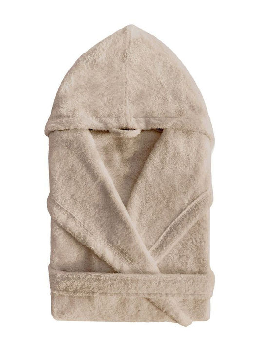 Sorema Plus Bathrobe Hooded Beige 400gsm
