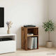 VidaXL Шкаф за Винилови Плочи Патинирано Дърво 38x33x61 См 1 Бр