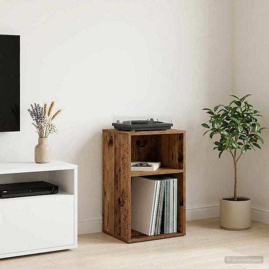VidaXL Шкаф за Винилови Плочи Патинирано Дърво 38x33x61 См 1 Бр