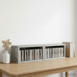 vidaXL CD Storage Shelf 2 Pcs Concrete Grey 40 ...