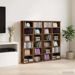 vidaXL CD Cabinet 2 Pcs Old Wood 60x17x92cm