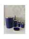 SteweHome Set de accesorii pentru baie din plastic albastru 5 buc