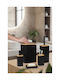 SteweHome Bathroom Accessory Set Bamboo White 5 Pieces