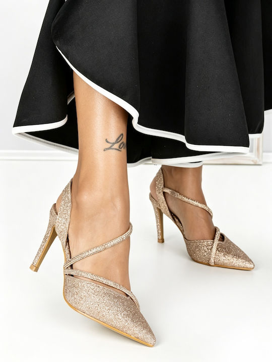 Pumps Mit Hochem Goldabsatz