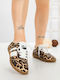 Adidași Flatforms Pentru Femei Leopard