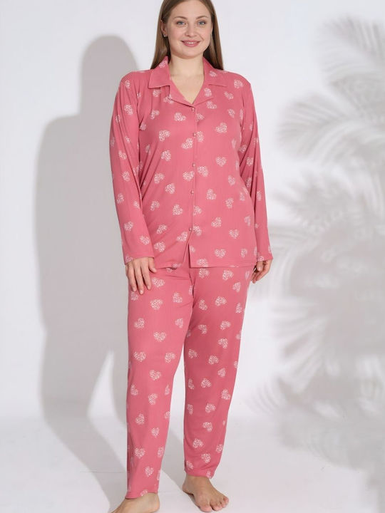 Boyraz Winter Women's Pyjama Set Coral