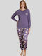 Boyraz Boyraz Damen Schlafanzug & Pyjamas Winter Lila