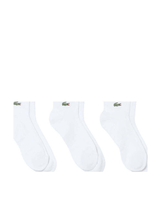 Lacoste Men's White Socks 3Pack