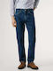 Cash Herren Jeanshose Elastischer Regulär Gerade Passform Blau