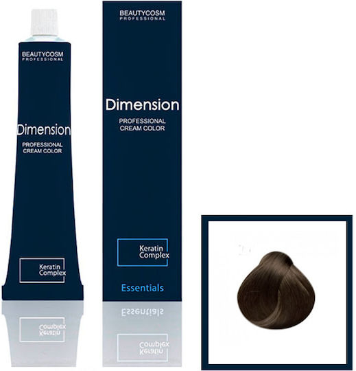 Dimension Hair Color Cream Νο5.0 Καστανό Άνοικτό Έντονο Φυσικό, Επαγγελματική Βαφή Μαλλιών Με Σύμπλεγμα Πρωτεϊνών Κερατίνης, 100ml