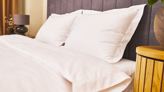 Valeria Home Set Huse Pentru Pilote 200x220cm Dublă Cu 2 Fețe De Pernă & 1 Cearșaf Alb