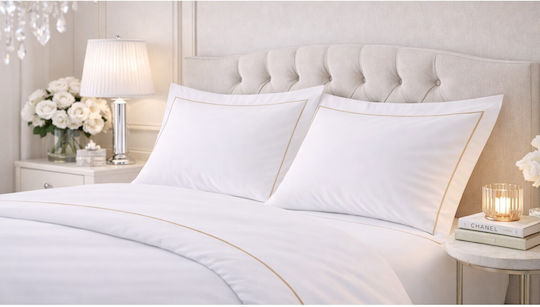 Valeria Home Σετ Παπλωματοθήκη 200x220cm Διπλή με 2 Μαξιλαροθήκες & 1 Σεντόνι Honey Linia
