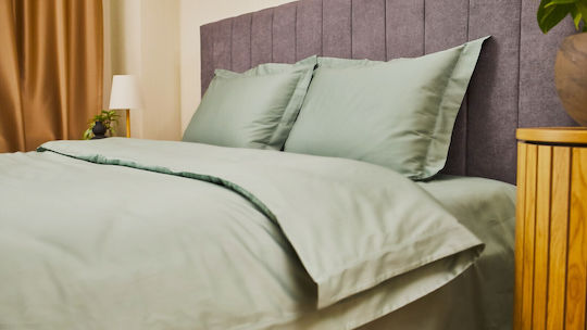 Valeria Home Set Huse Pentru Pilote 200x220cm Dublă Cu 2 Fețe De Pernă Și 1 Cearșaf Verde