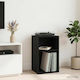 vidaXL Dulap Pentru Discuri de Vinil Stejar Negru 38x33x61 cm 1 Buc