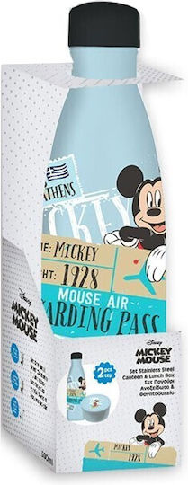 Неръждаем Детски Комплект За Хранене Mickey 0.13lt
