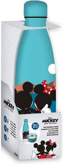 Неръждаемо Детско Комплект За Хранене Mickey 0.13lt