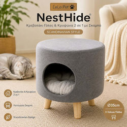 Lelo Pet Гнездо Hide 2 в 1 Фотьойл с Табуретка Scandinavian Style Сив