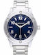 Radiant Herrenuhr 44mm Batterie mit Silber rostfreiem Stahlarmband
