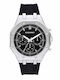 Radiant Herrenuhr 44mm Batterie mit Schwarz Gummi Armband