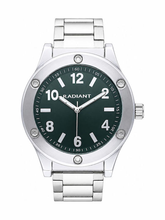 Radiant Herrenuhr 44mm Batterie mit Silbernem r...