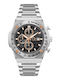 GC Watches Ανδρικό Ρολόι 45mm Χρονογράφος Μπαταρίας με Ασημί Μεταλλικό Μπρασελέ