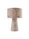 Opviq Creslent Table Lamp for E27 Socket with Grey Shade and Base