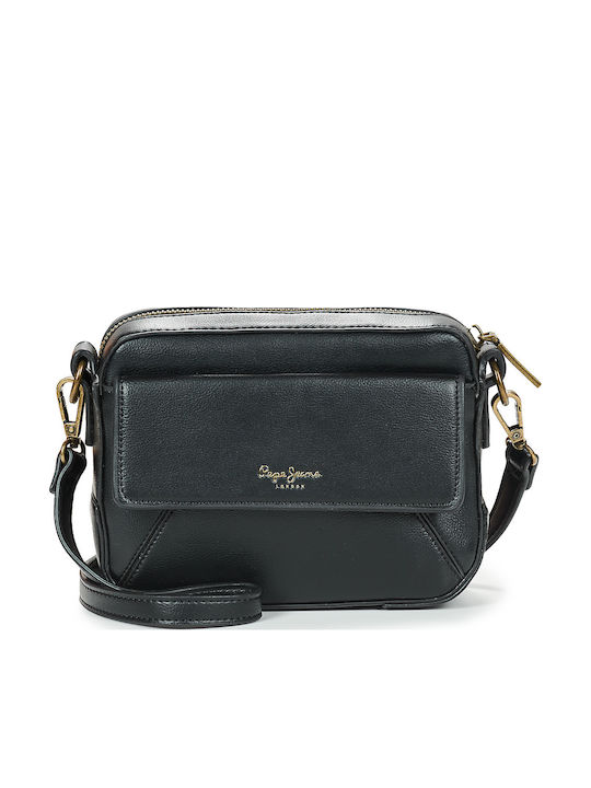 Pepe Jeans Alma Hexia Damen Schultertasche Schwarz