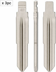 Set 3 Auto Key Blades 40# Dwo5 Chevrolet Opel Buick Gmc