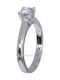 Einzelner Steine Ringe aus Weißgold 18K mit Diamant