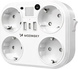 Wozinsky Захранваща лента 4 Позиции Безжична Wozinsky Захранваща лента 4 Позиции Безжична