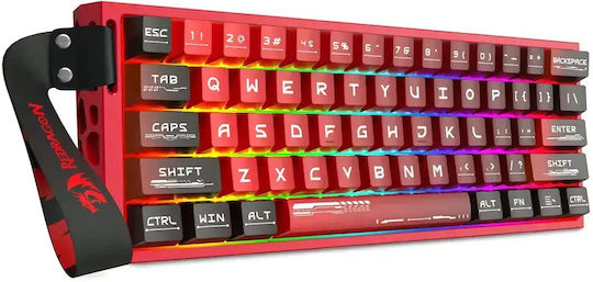 Redragon Venom K753 HE Gaming Mechanical Keyboard 60% with Magnetic Switches and RGB Lighting International English Red