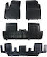 Peugeot 5008 2017-2024 7 Местни Гумени Черни Килими за Кола Car Mats Rezaw Plast 4 Бр