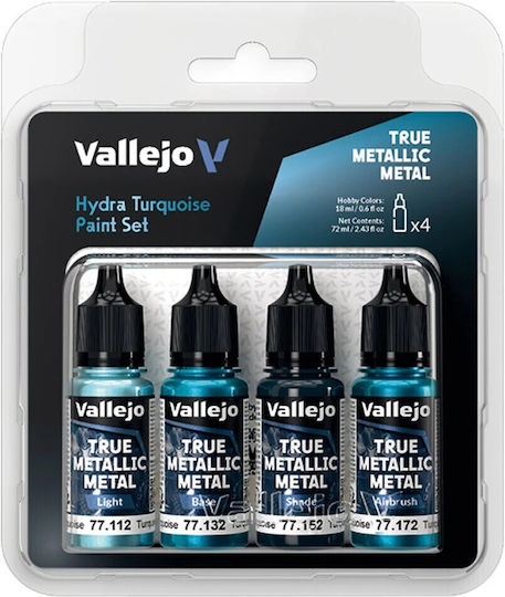 Acrylicos Vallejo True Комплект Цветове За Моделиране Тюркоазени 4бр
