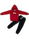 Kids Sweatpants Set With Top Red