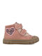 Anatomic Leather Kids Ankle Boots with Hoop & Loop Closure Pink