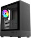 FSP/Fortron M221 Gaming Midi Tower Computer Case with Side Window and ARGB Lighting Black