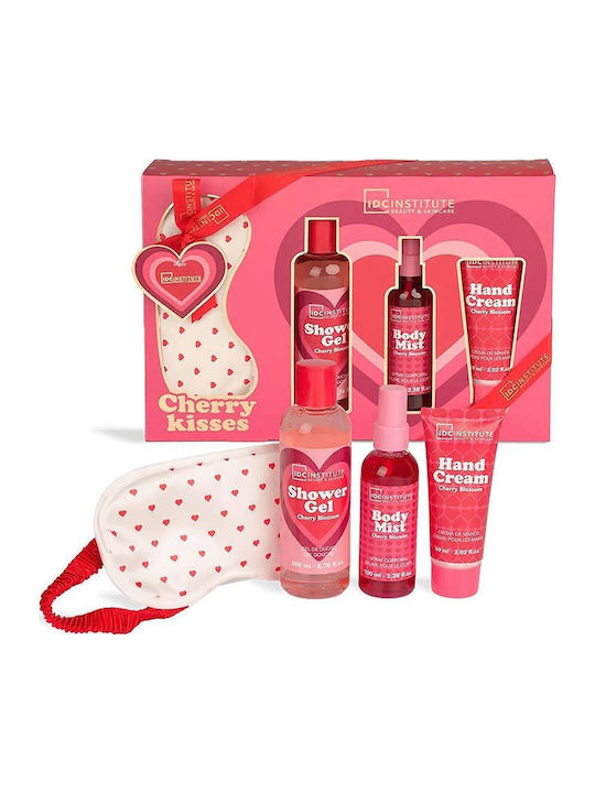 IDC Institute Cherry Kisses Bath & Sleep Σετ Περιποίησης για Καθαρισμό Σώματος 4τμχ