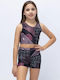 Kinderoberteile Crop Top Ärmellos Schwarz VGA26-TOP01-Schwarz-Within