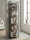 Βιβλιοθήκη Καφέ/μαύρο 40x30x187.5εκ.