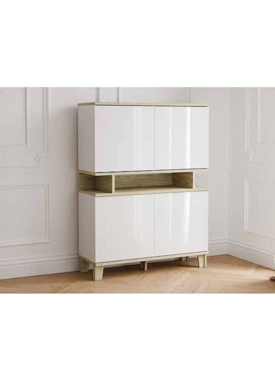 Bibliotecă 106 Alb 110x43x147εκ.