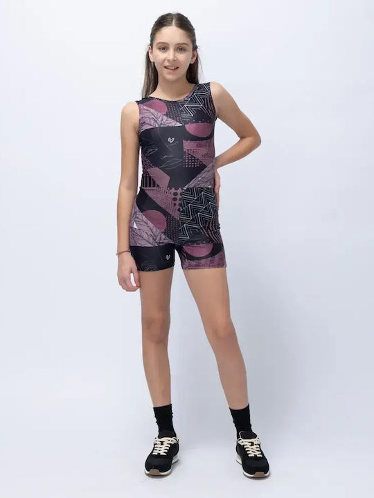 Kids Sports Long Leggings Black