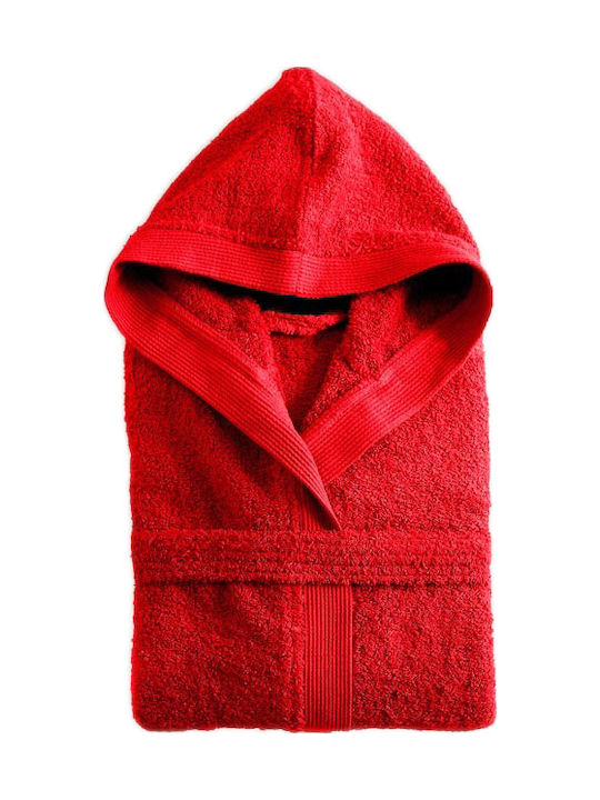 Rythmos Μπουρνούζι με Κουκούλα Red