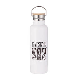 Термос Бутилка Katseye 750ml Bamboo Бял