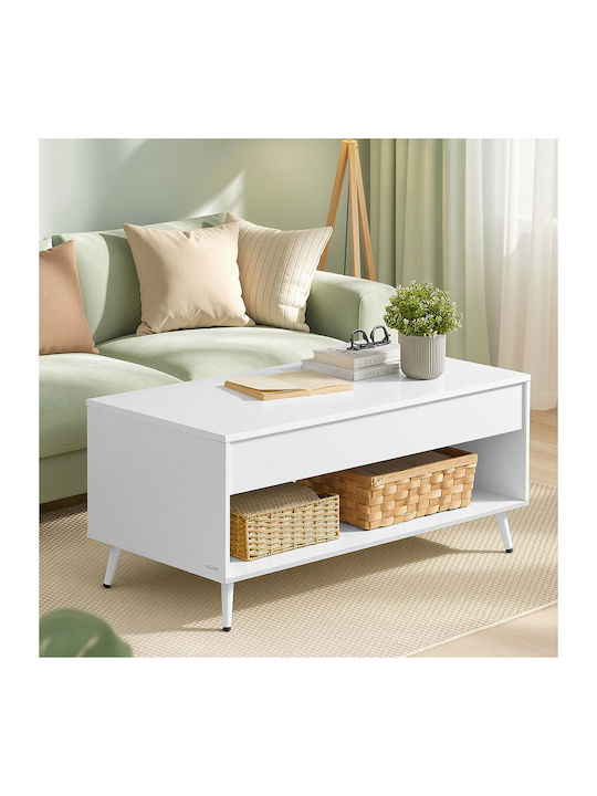 Rectangular Central Wooden Coffee Table with Li...