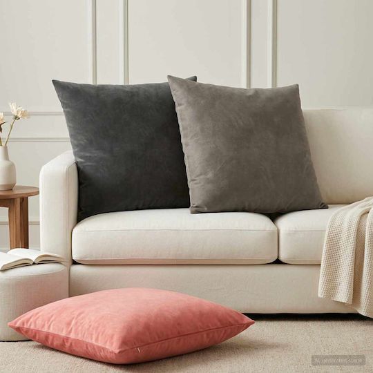 vidaXL Sofa-Kissen Heerlen aus Samt Rosa 65x65cm