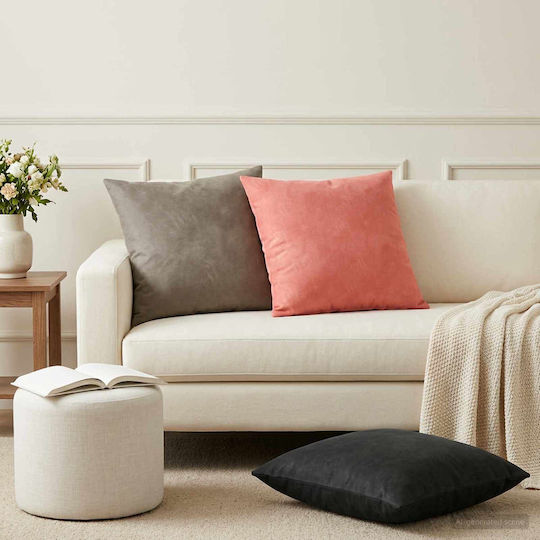vidaXL Sofa-Kissen Heerlen Aus Samt Dunkelgrau 60x60cm