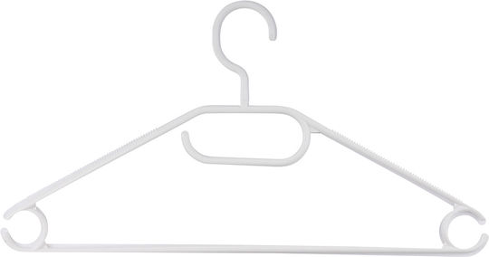 Alpina Switzerland Plastic White Clothes Hangers For Pants 10 Pieces